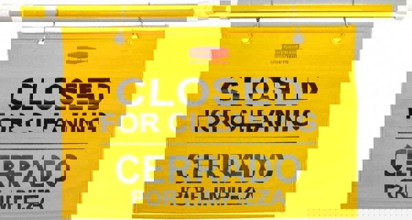 Site Safety Hanging Sign, 50 x 1 x 13, Multi-Lingual, Yellow